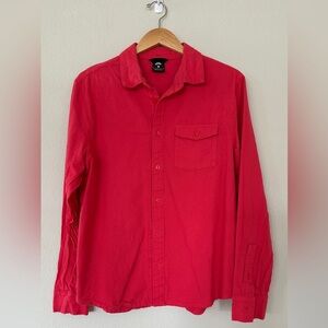 NikeSB Men's Vibrant Coral Casual Button Down Shirt